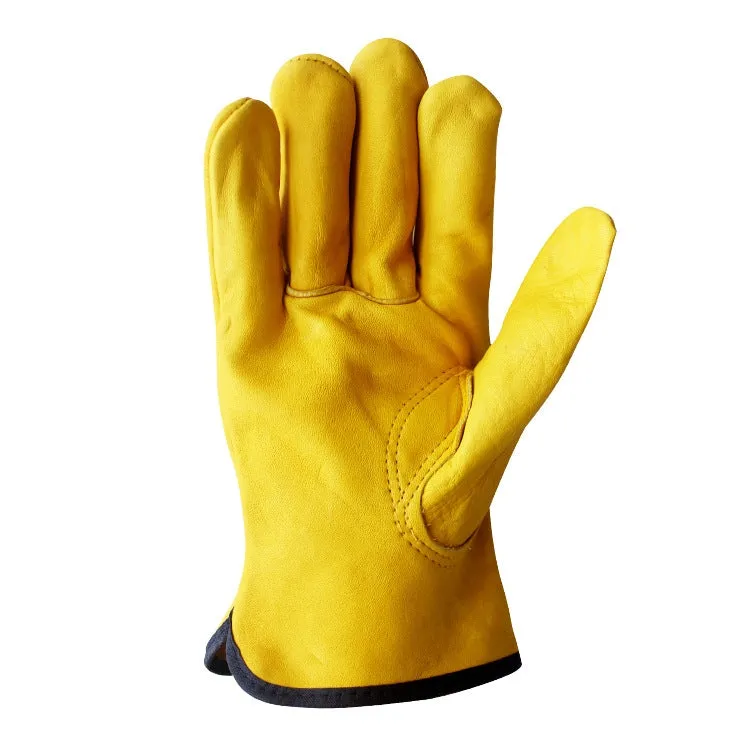 1 Pair JJ-1011 Genuine Leather Outdoor Wear-resistant Gardening Gloves, Size: XL