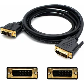 10ft DVI-D Dual Link (24 1 pin) Male to DVI-D Dual Link (24 1 pin) Male Black Cable For Resolution Up to 2560x1600 (WQXGA)