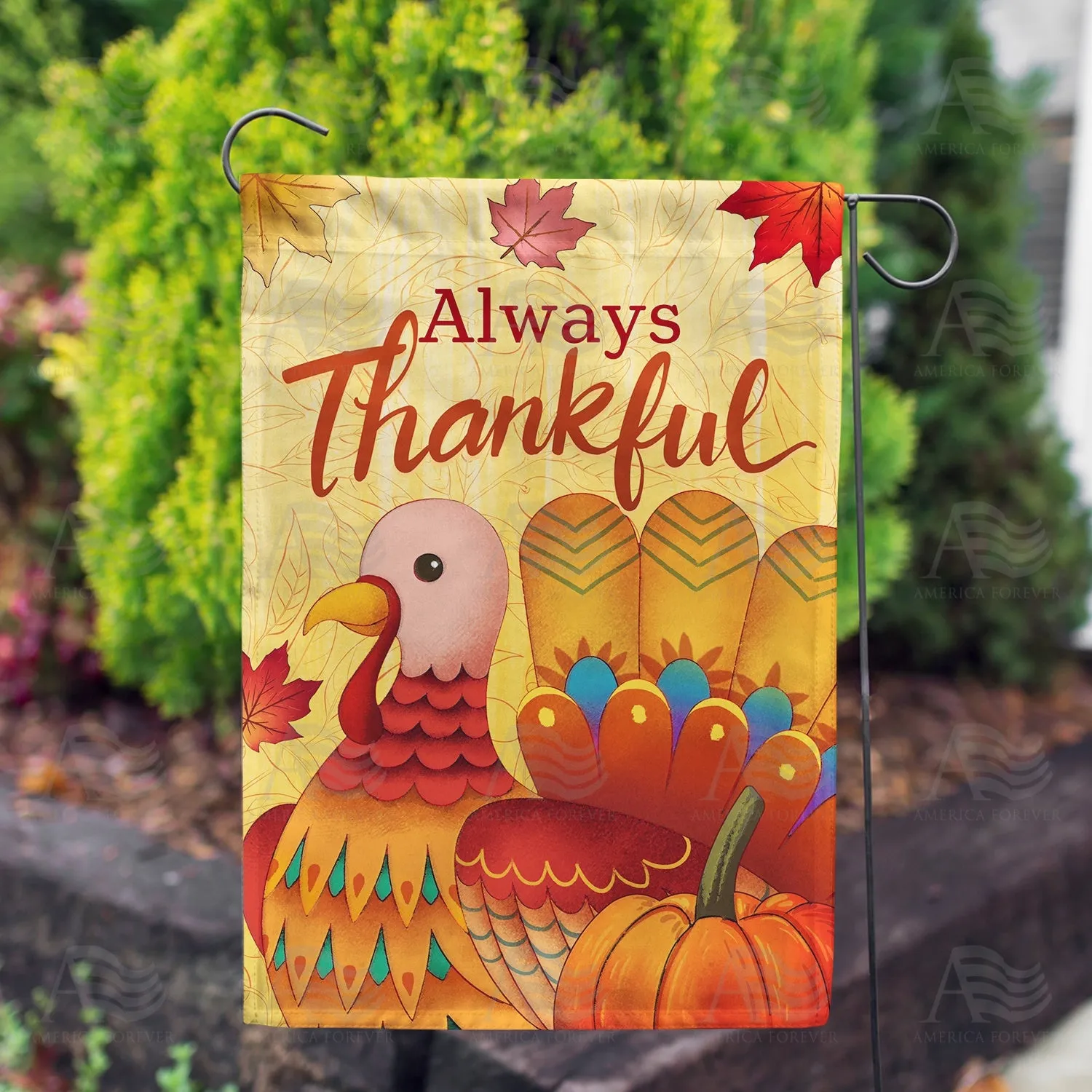 Always Thankful Turkey Flags Set (2 Pieces)