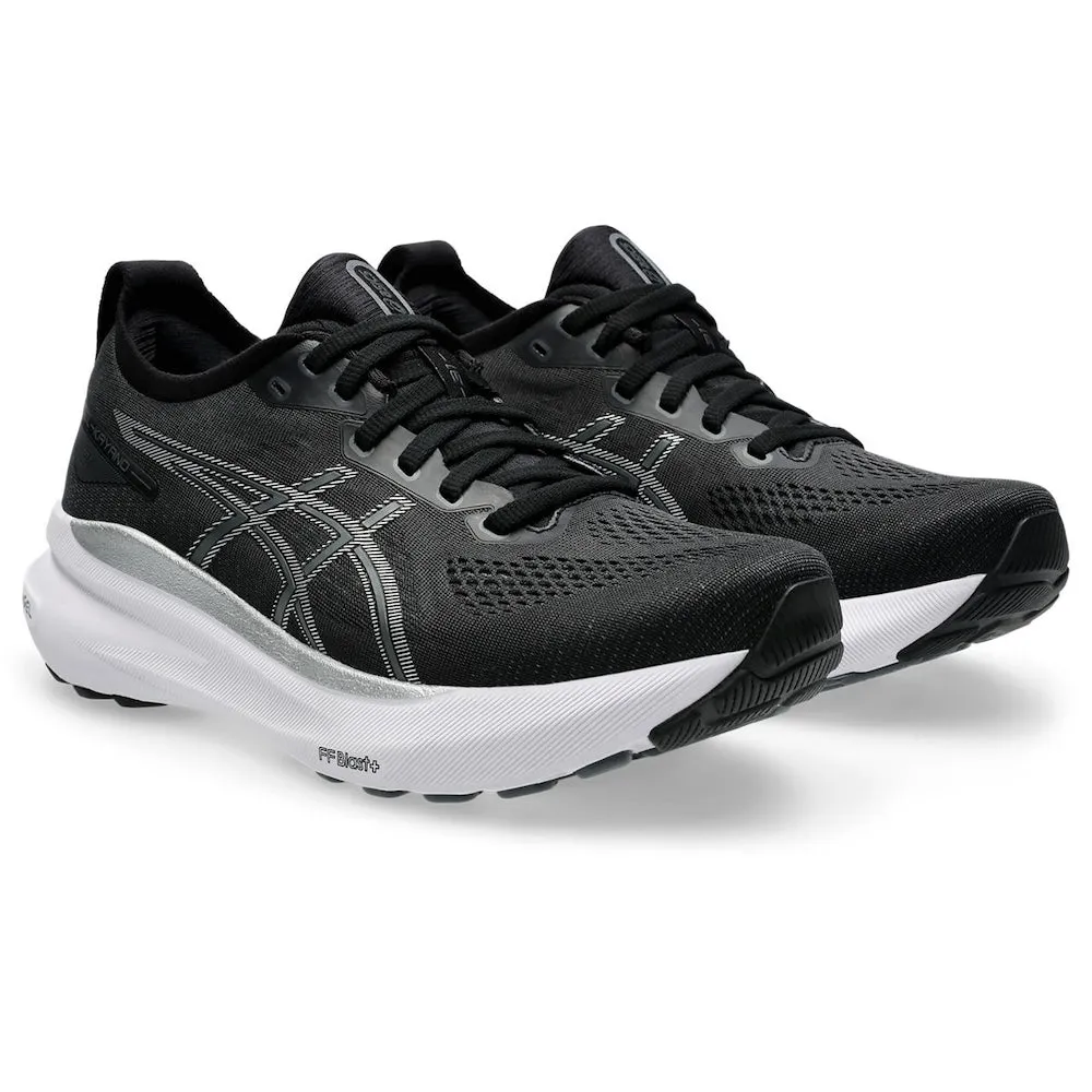 ASICS GEL-KAYANO 31 (WOMENS) BLACK/PURE SILVER (WIDE)