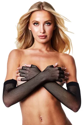 Baci Fingerless Fishnet Opera Gloves