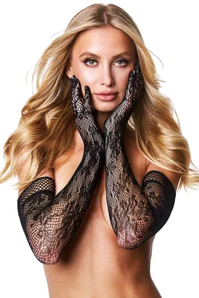Baci Flower Lace Opera Gloves
