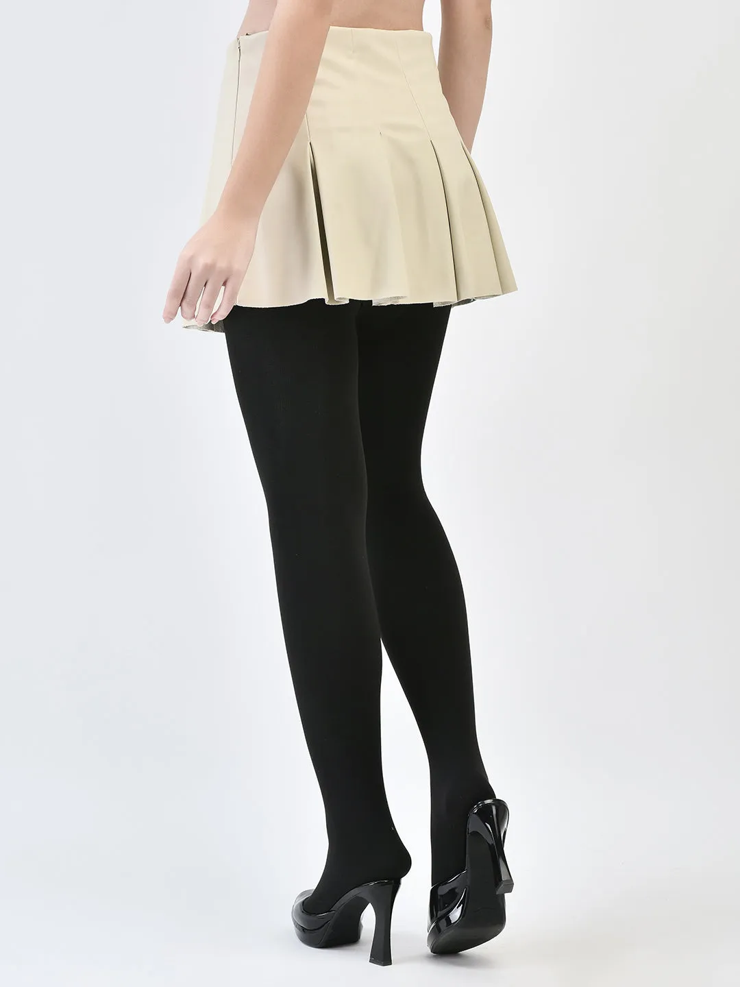 Brauch Women Black Fleece Stretchable Winter Stockings