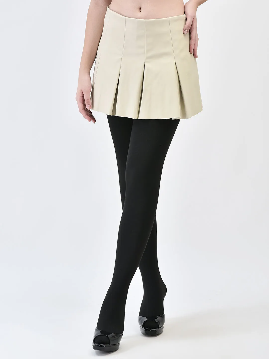 Brauch Women Black Fleece Stretchable Winter Stockings