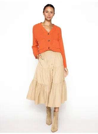 Brochu Walker - Cropped Cardigan in Papaya