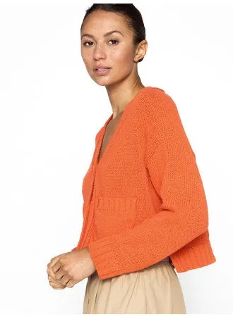 Brochu Walker - Cropped Cardigan in Papaya