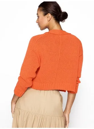 Brochu Walker - Cropped Cardigan in Papaya