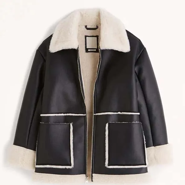 Buy Best Black Women B3 RAF Aviator Brown Flight Shearling Leather Jacket