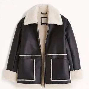 Buy Best Black Women B3 RAF Aviator Brown Flight Shearling Leather Jacket