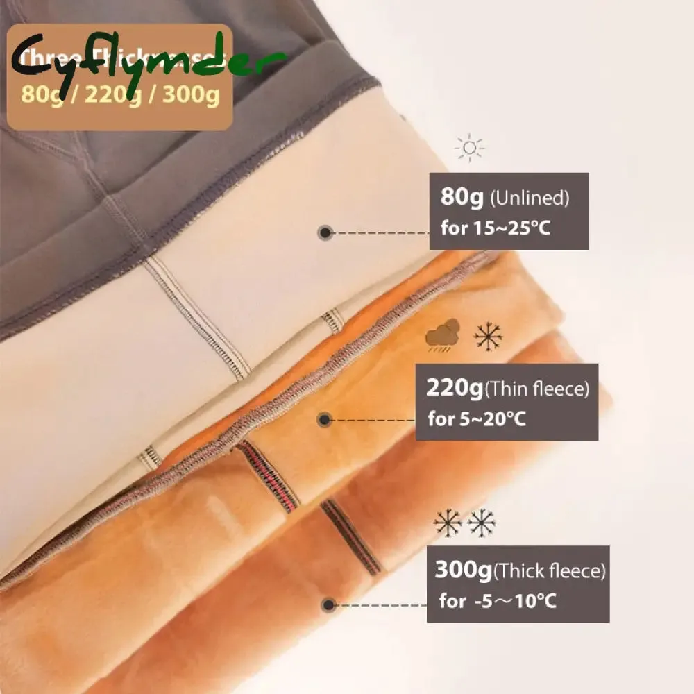 Cyflymder Winter Warm Tights Pantyhose Women Fleece Socks High Waist Thermal Stocking Insulated Pants Fake Translucent Leggings Tights
