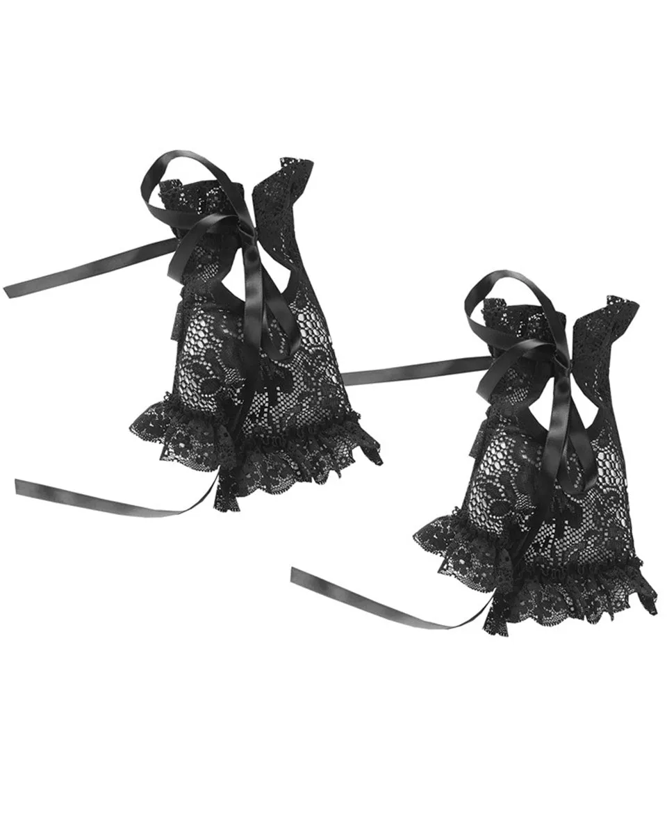 Dark In Love Eva Gothic Lace Fingerless Gloves