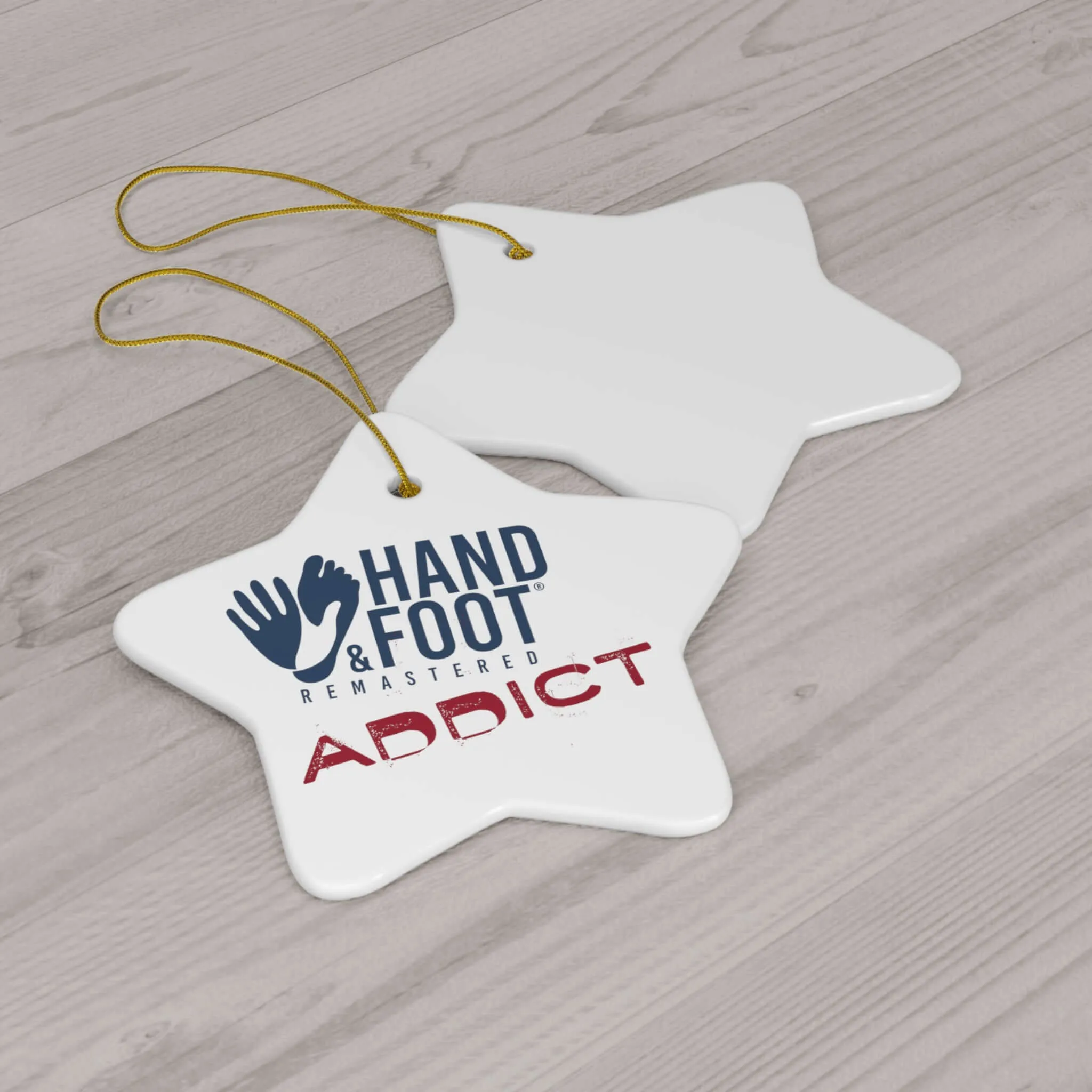 Hand & Foot Addict Ceramic Ornament, 3 Shapes