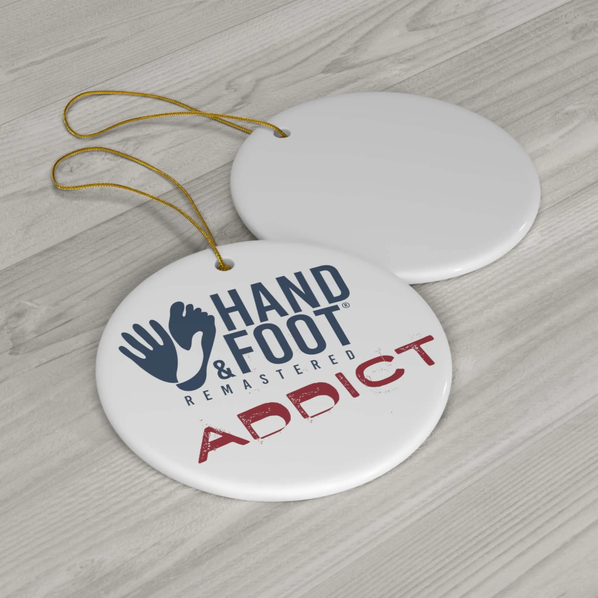 Hand & Foot Addict Ceramic Ornament, 3 Shapes