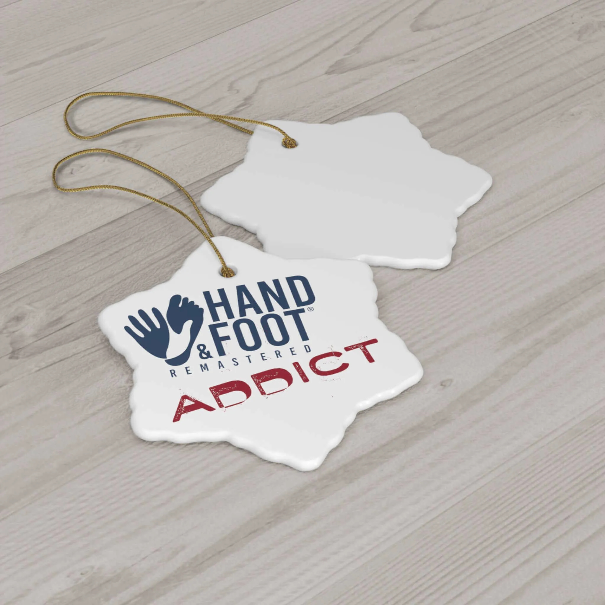Hand & Foot Addict Ceramic Ornament, 3 Shapes