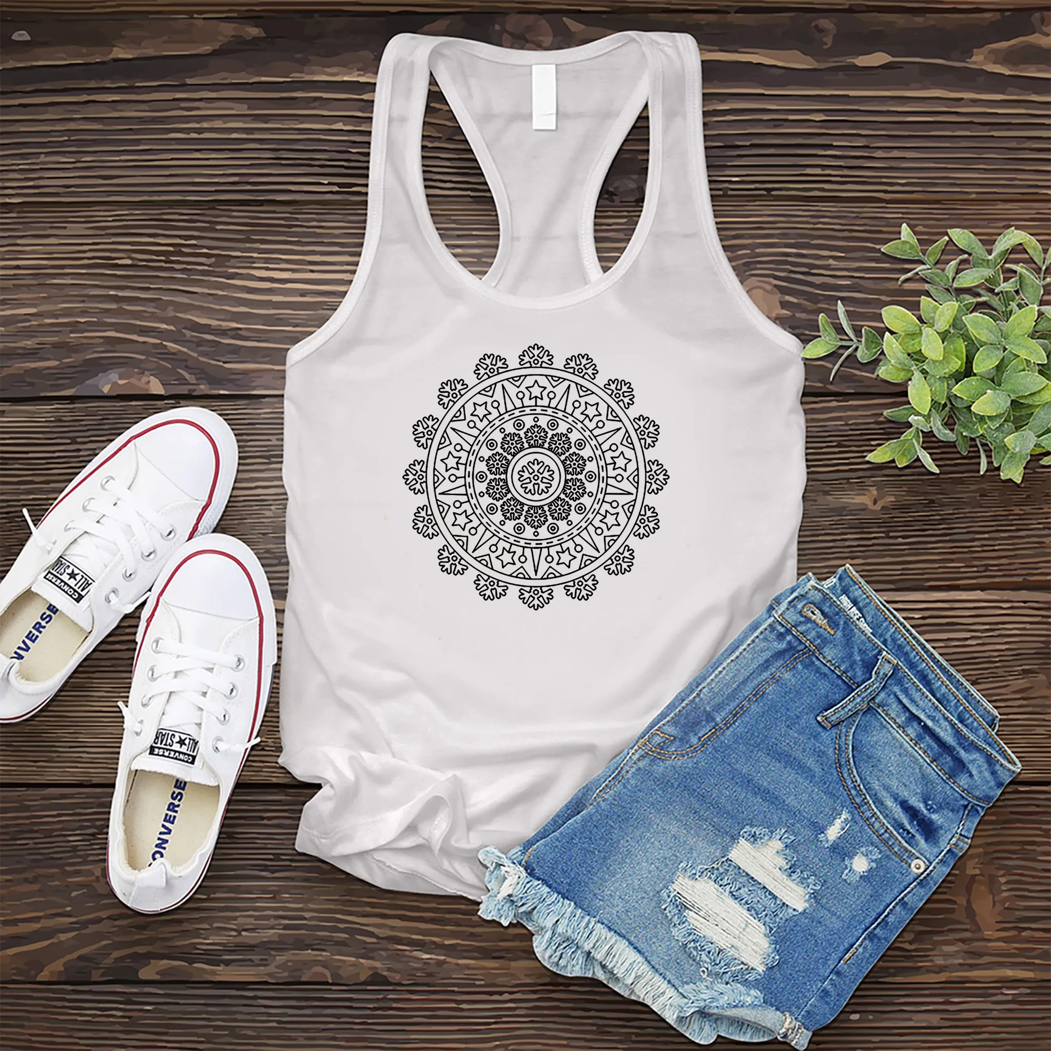 Ice Blue Mandala Women's Tank Top