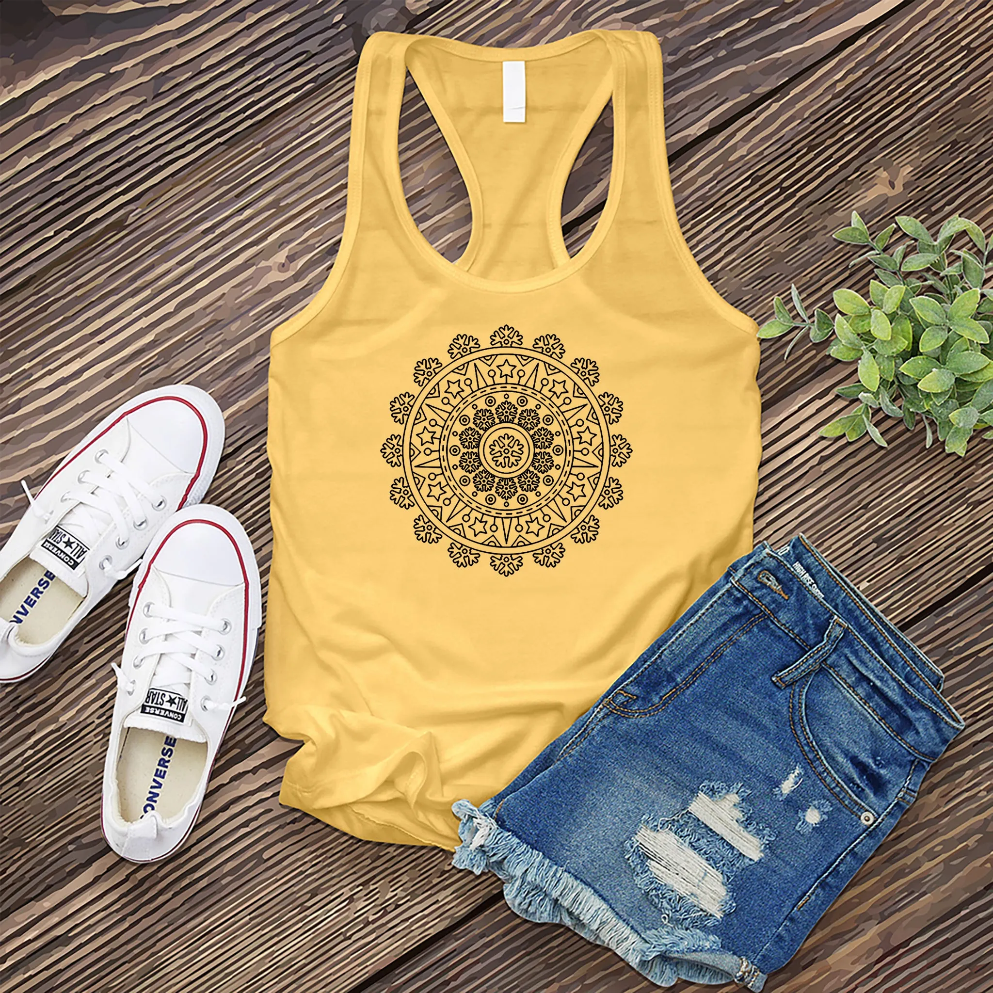 Ice Blue Mandala Women's Tank Top