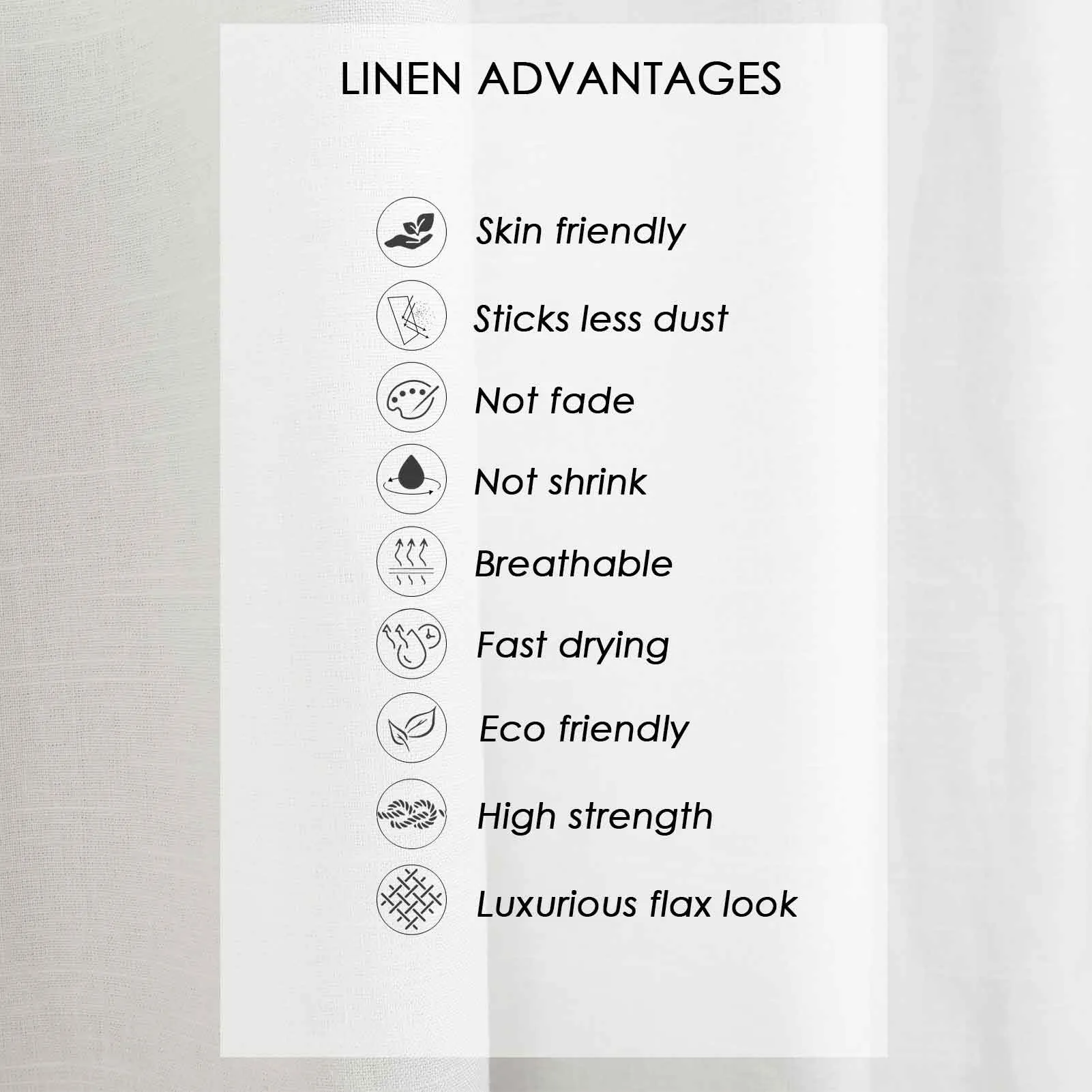 Jawara Luxury Linen Cotton Curtain Soft Top