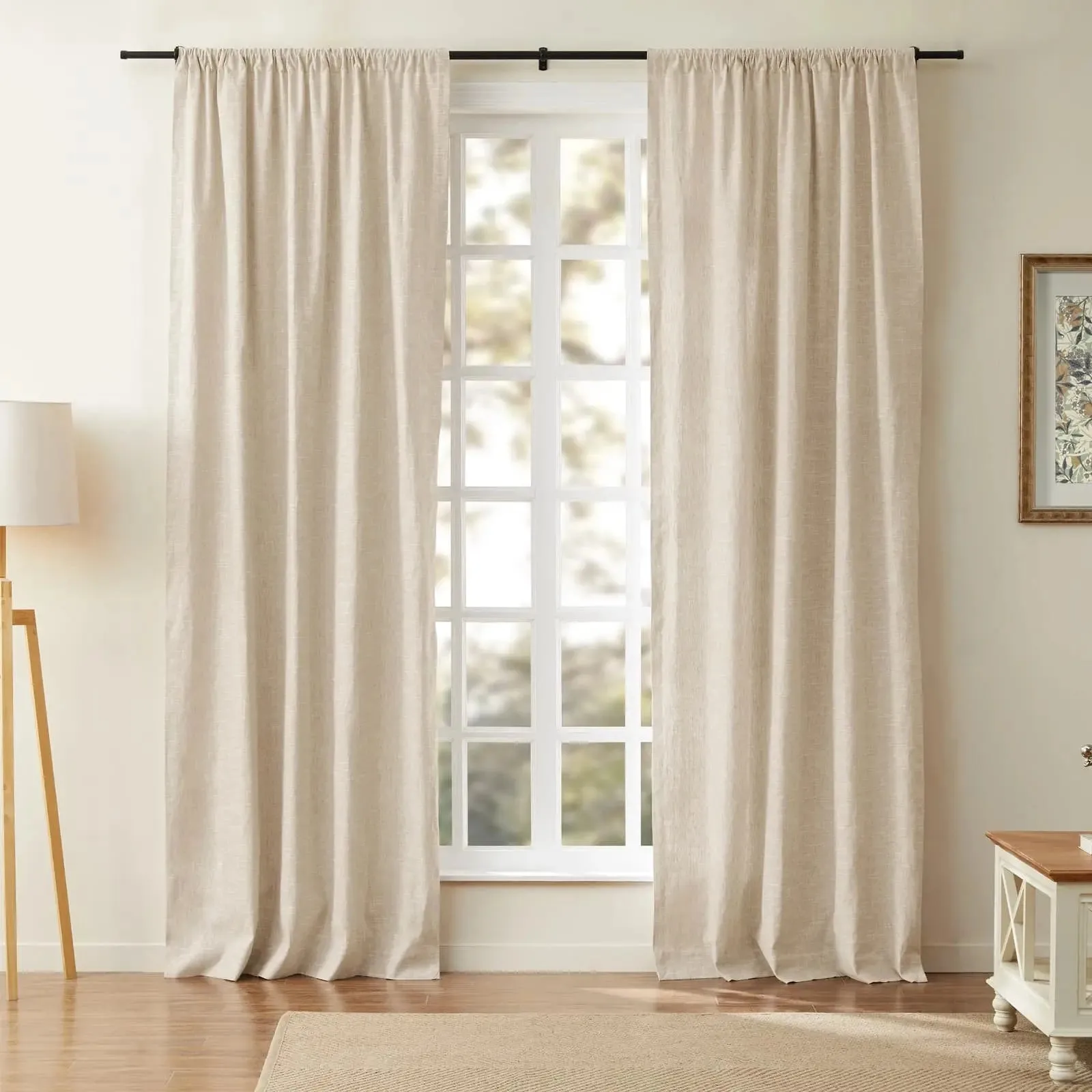 Jawara Luxury Linen Cotton Curtain Soft Top