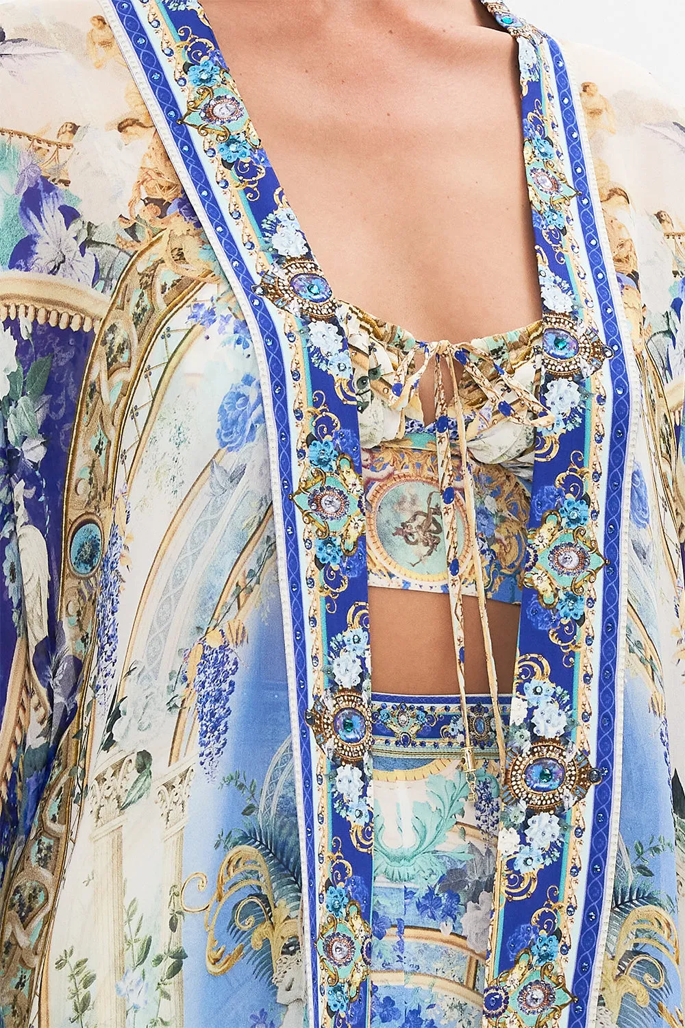 KIMONO LAYER WITH COLLAR VIEWS OF VESUVIUS