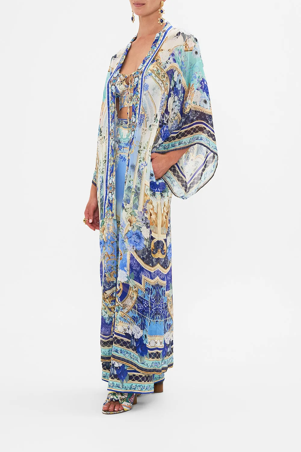 KIMONO LAYER WITH COLLAR VIEWS OF VESUVIUS