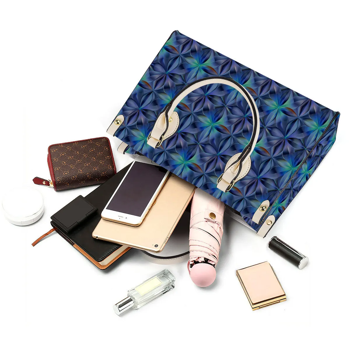 Luxury Women PU Tote Bag - Blues