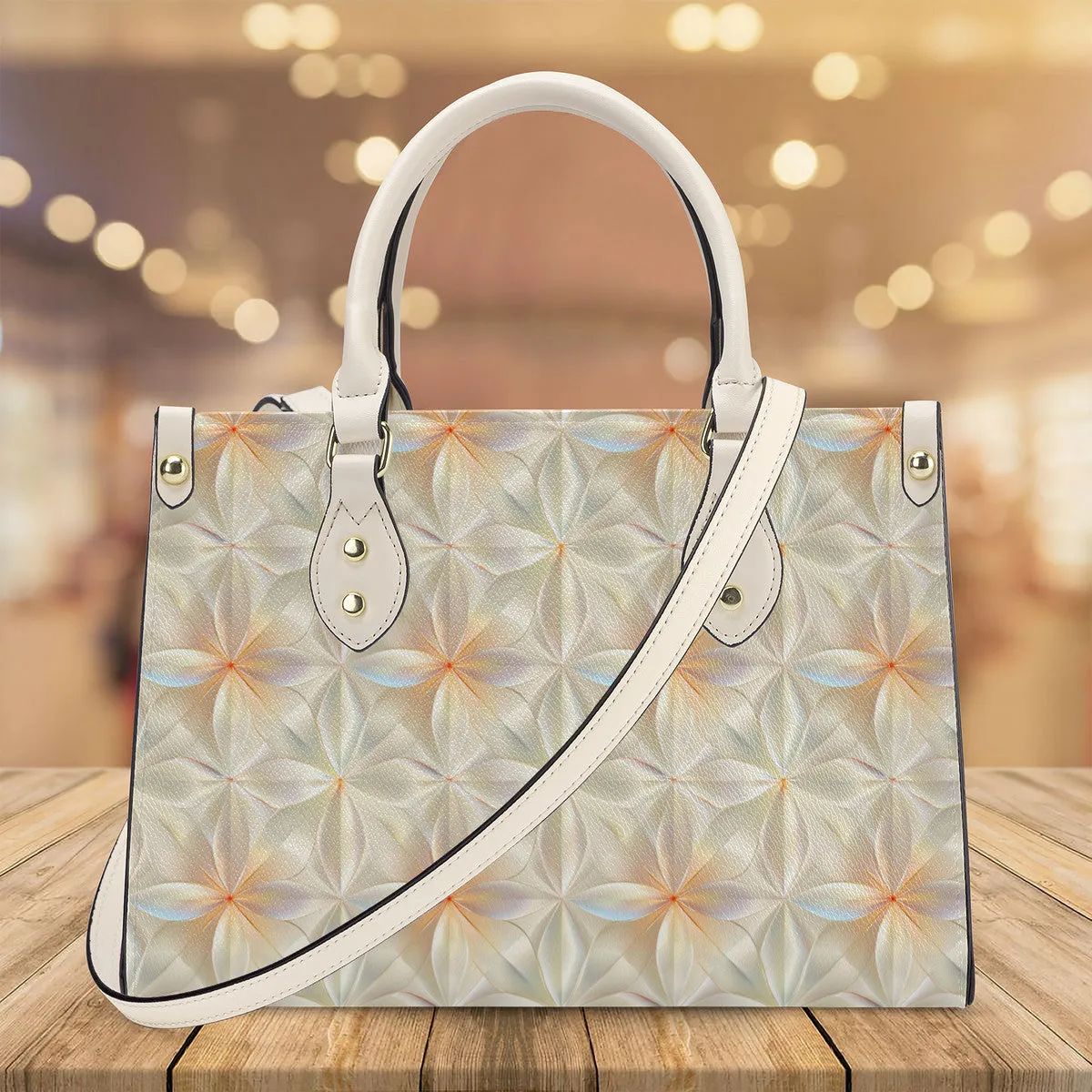 Luxury Women PU Tote Bag - White