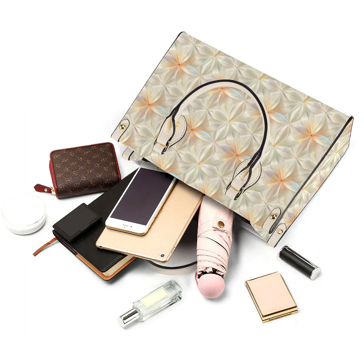 Luxury Women PU Tote Bag - White