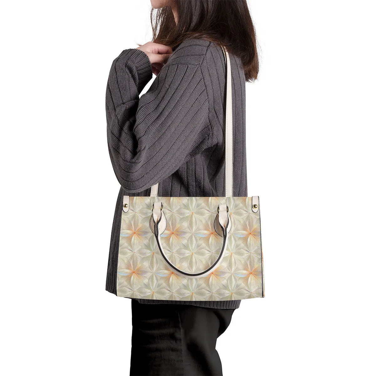 Luxury Women PU Tote Bag - White