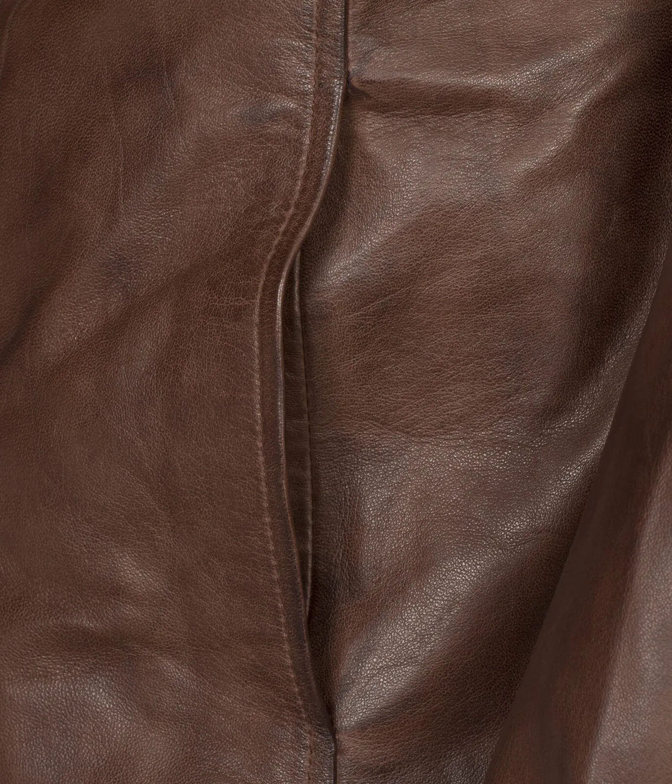 Men's Dark Brown Shearling Leather Coat with Fur Lining