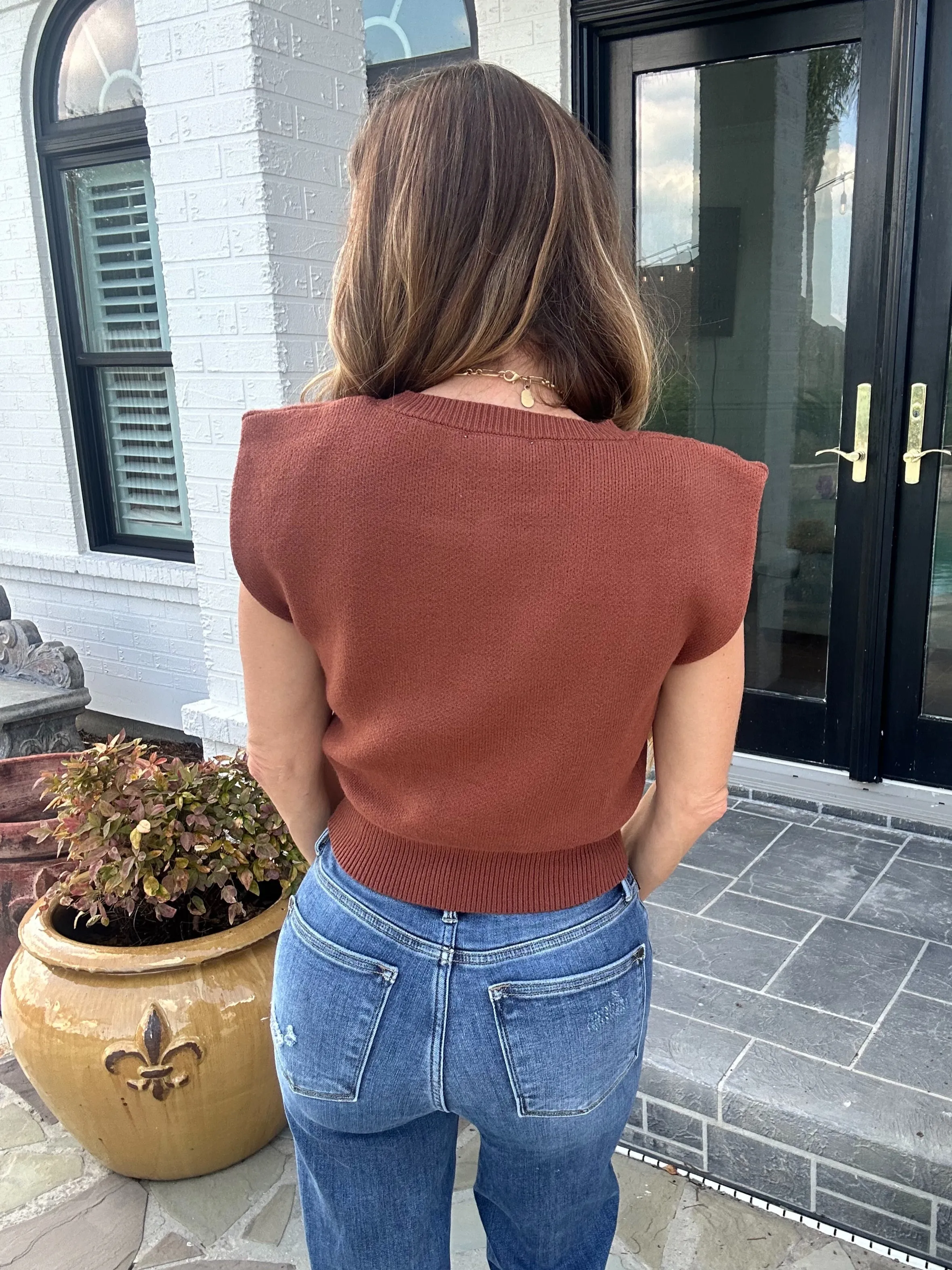 Oakley Sleeveless Sweater Crop Top