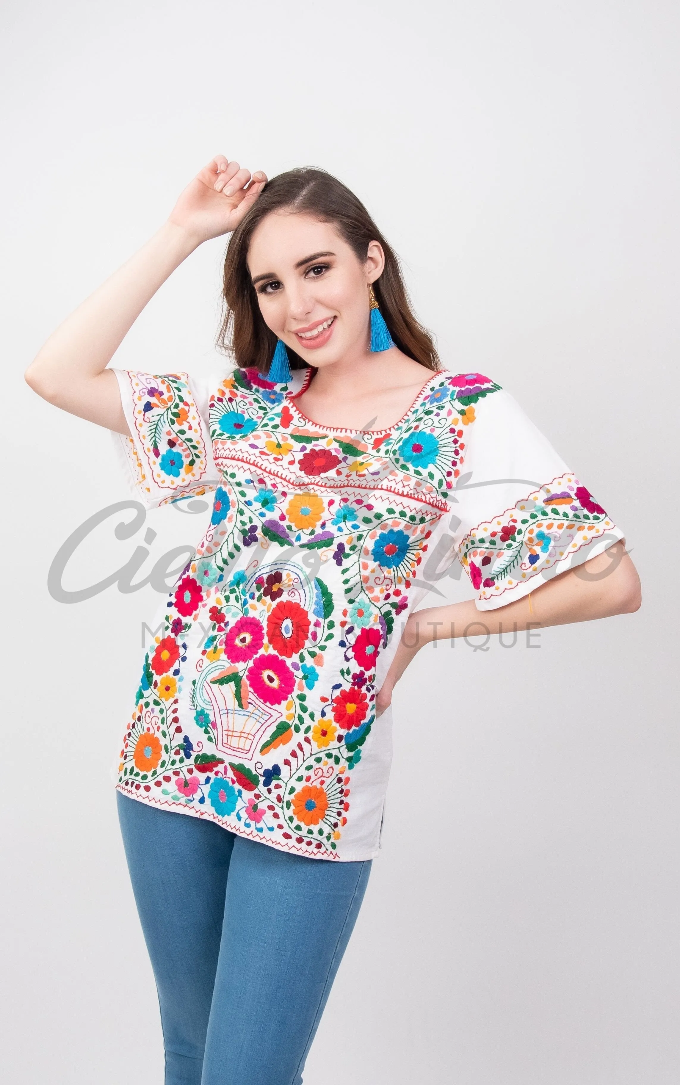 San Miguel Luxury Fine Blouse Cream