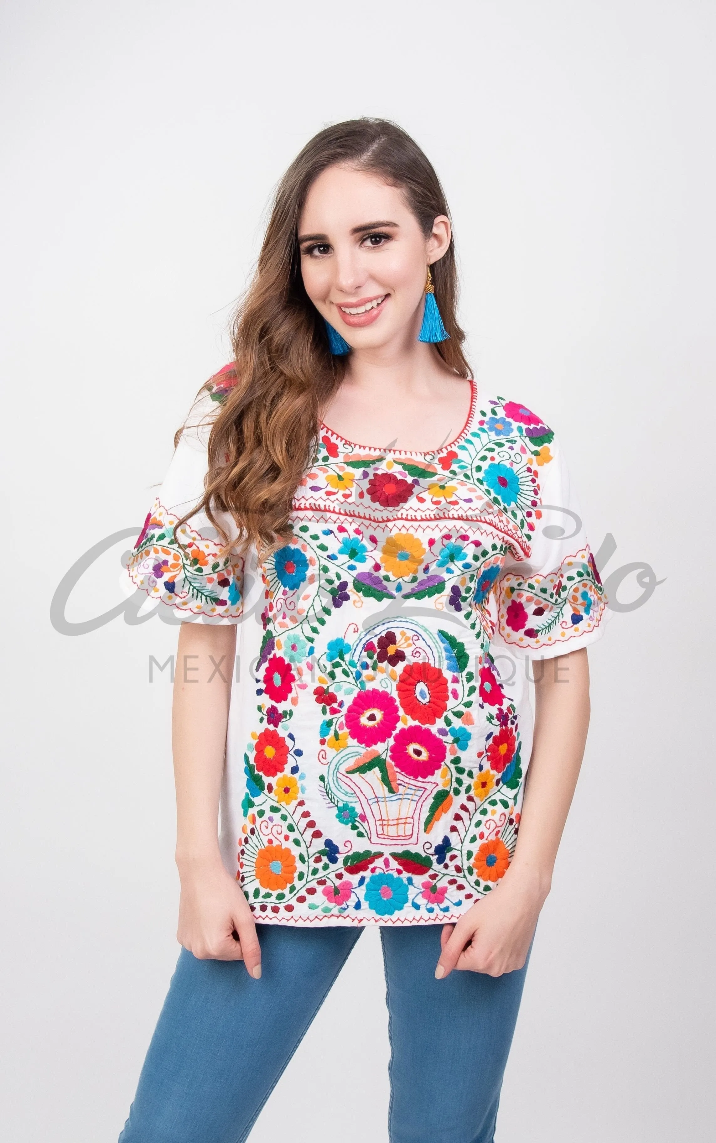 San Miguel Luxury Fine Blouse Cream