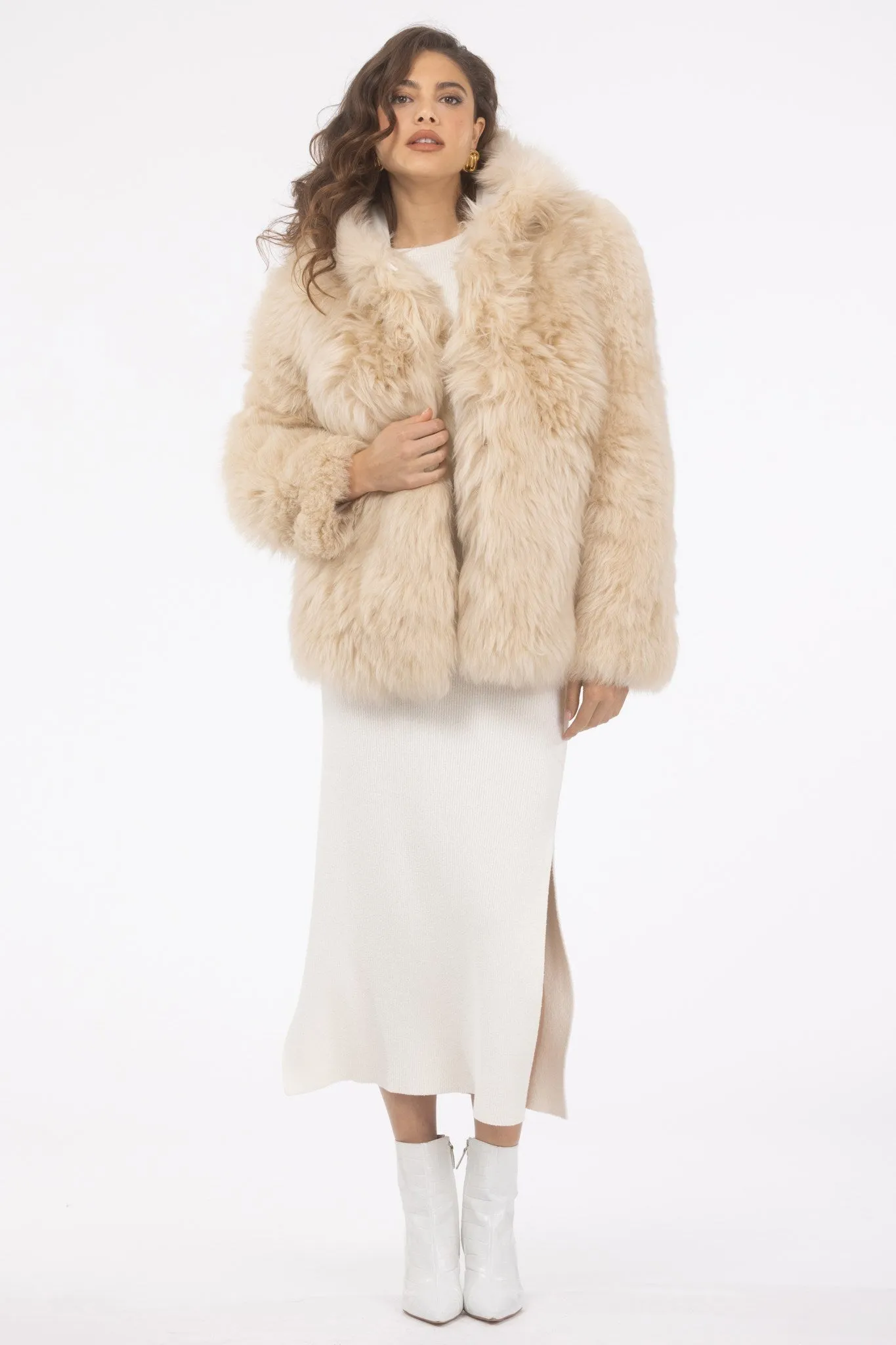 Select Lamb Hooded Jacket