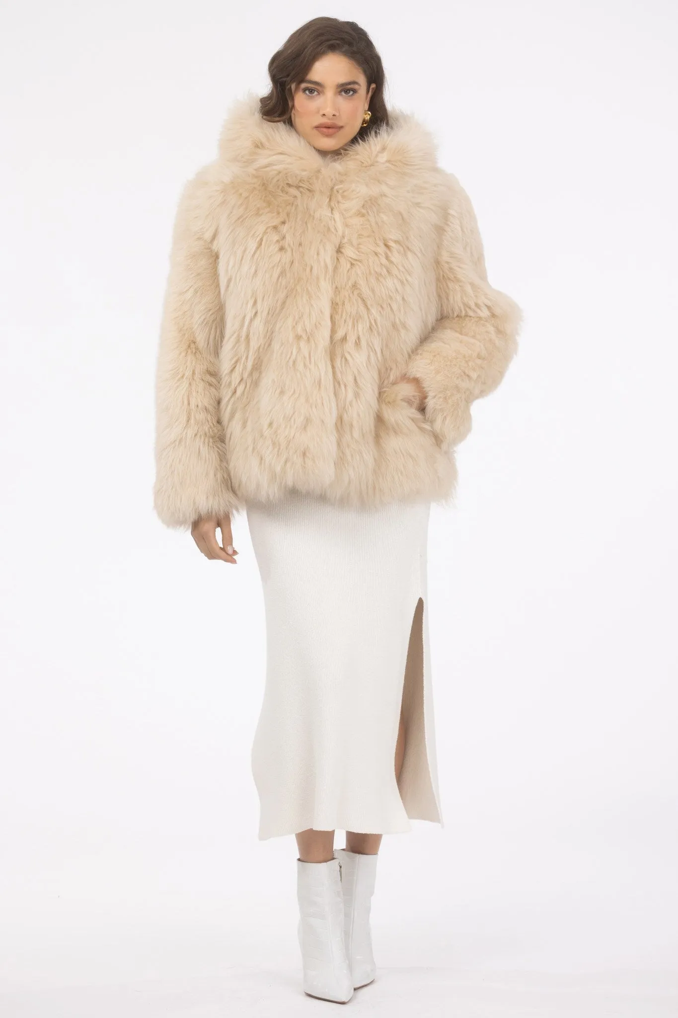Select Lamb Hooded Jacket