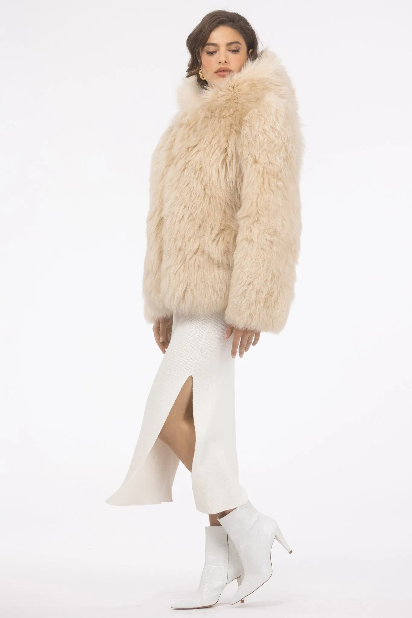 Select Lamb Hooded Jacket