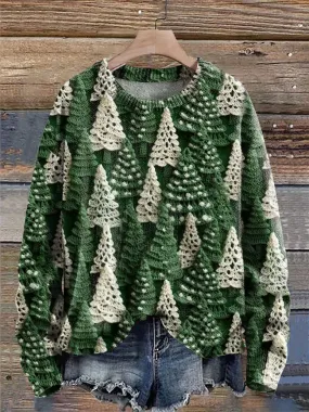 Sweater met feestelijke boomprint