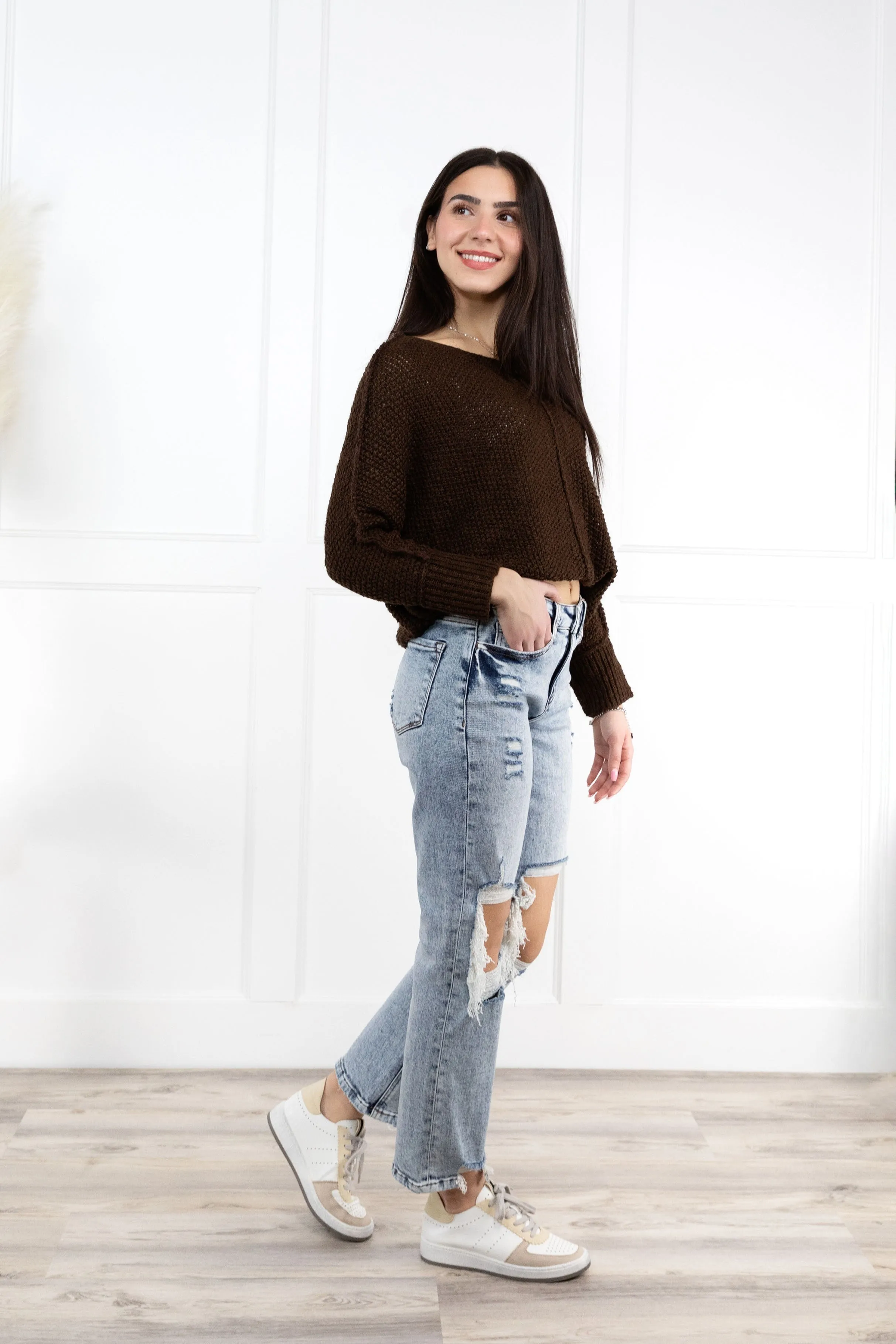 The Tegan from Lovervet:  High-Rise Cropped Straight Leg Denim