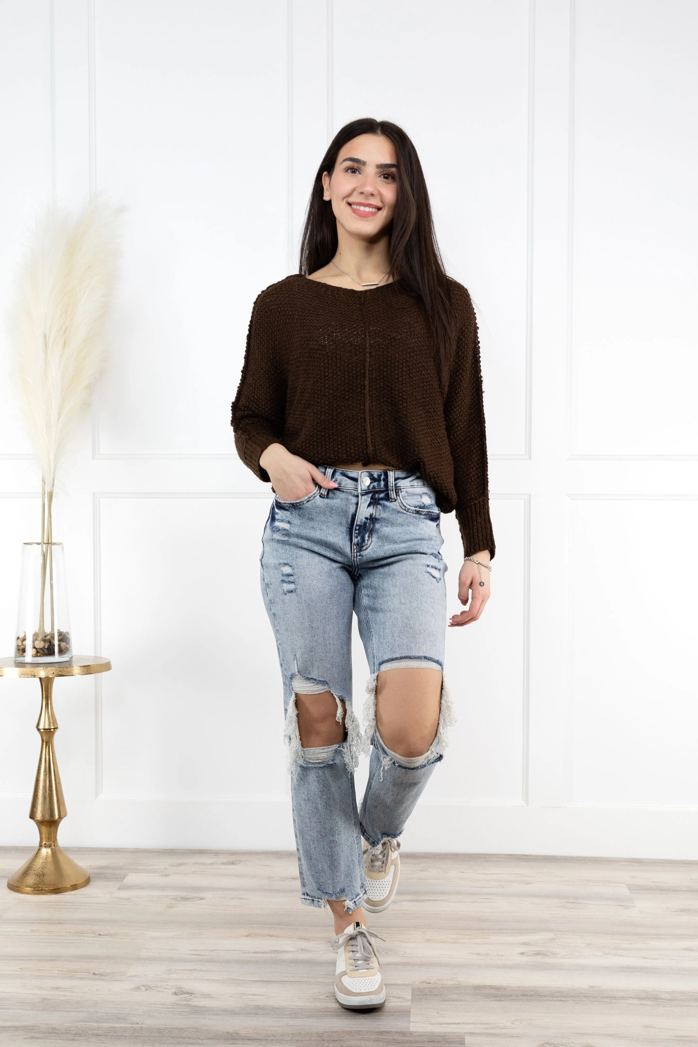 The Tegan from Lovervet:  High-Rise Cropped Straight Leg Denim