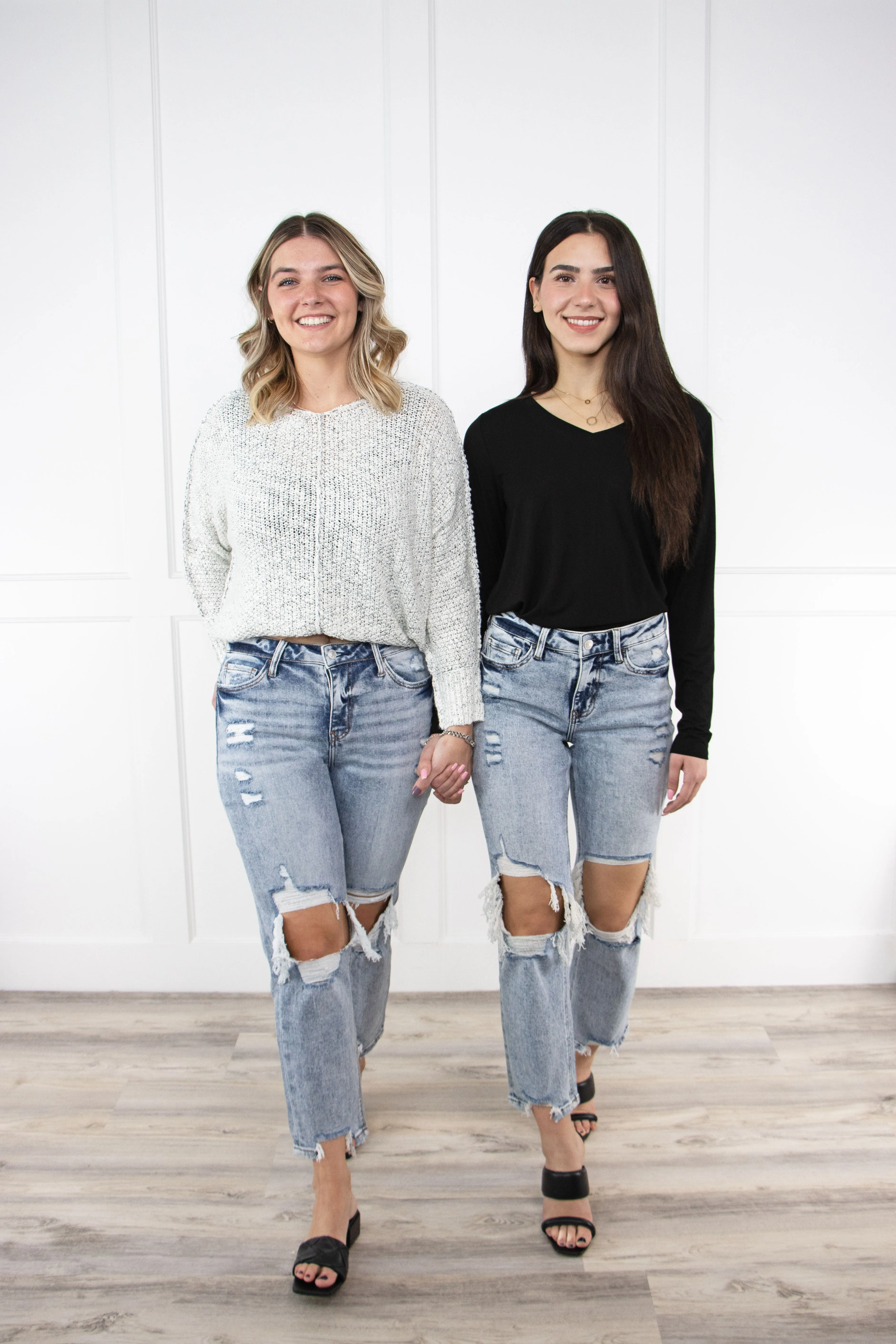The Tegan from Lovervet:  High-Rise Cropped Straight Leg Denim