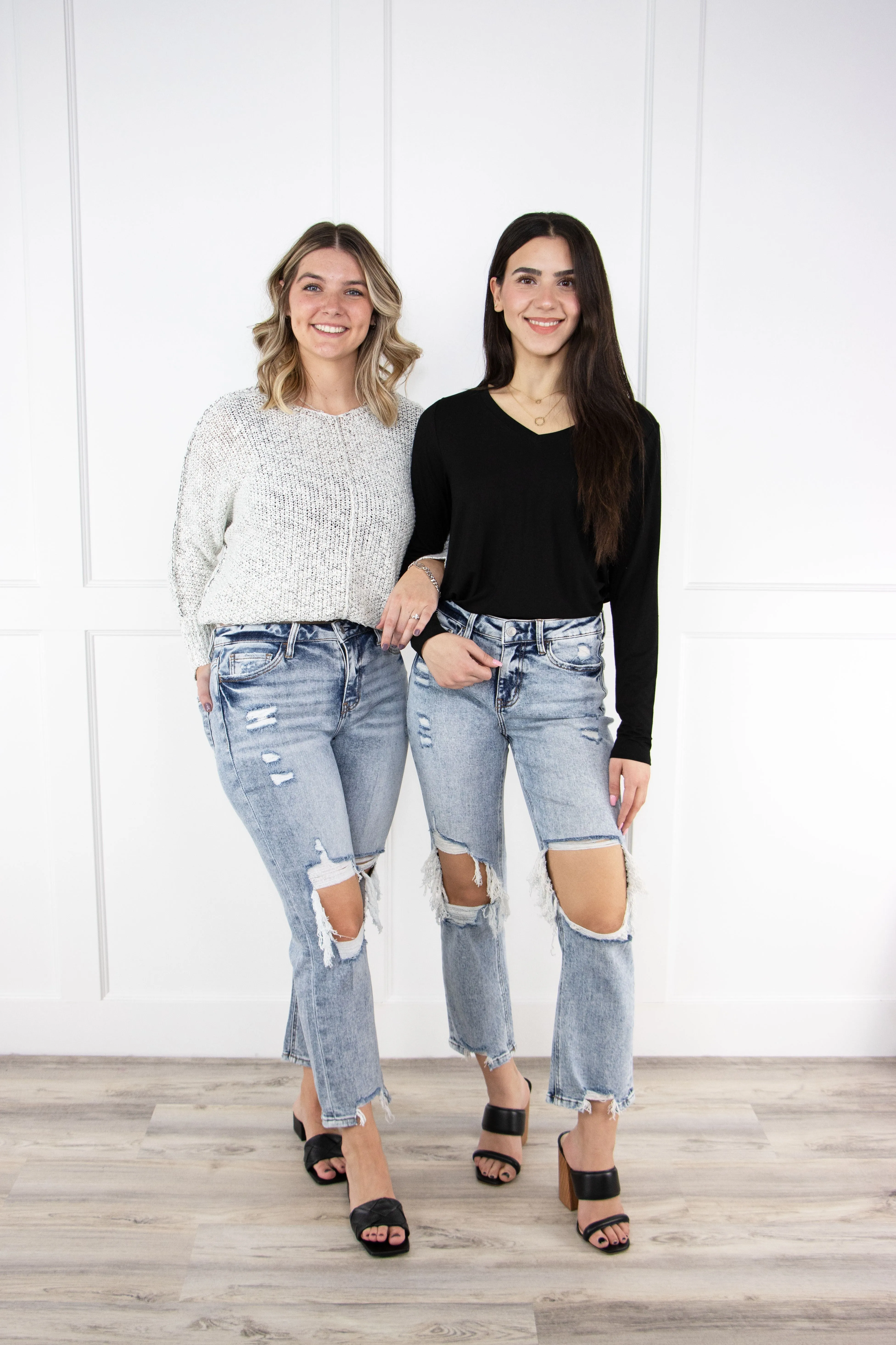 The Tegan from Lovervet:  High-Rise Cropped Straight Leg Denim