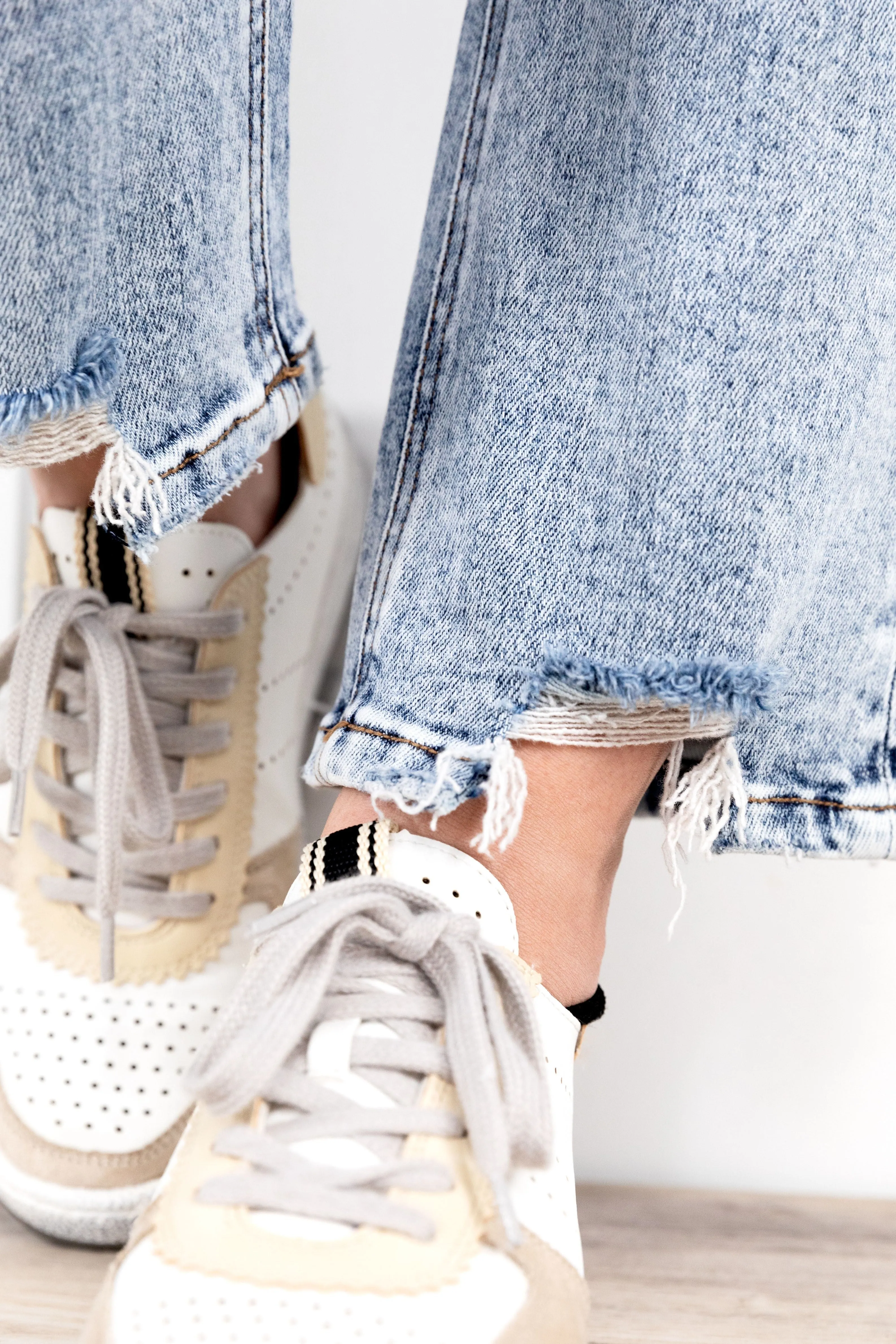 The Tegan from Lovervet:  High-Rise Cropped Straight Leg Denim