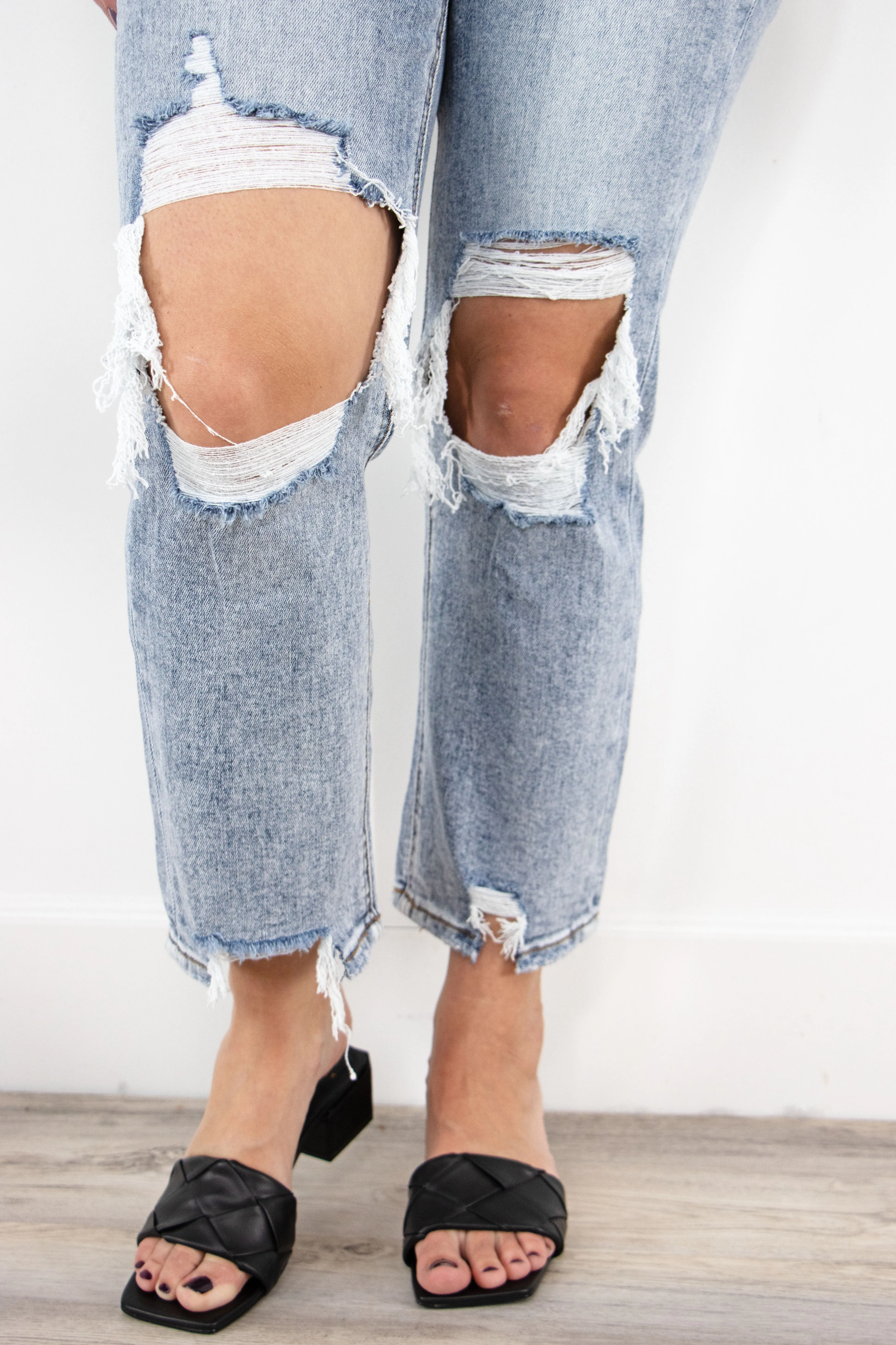 The Tegan from Lovervet:  High-Rise Cropped Straight Leg Denim