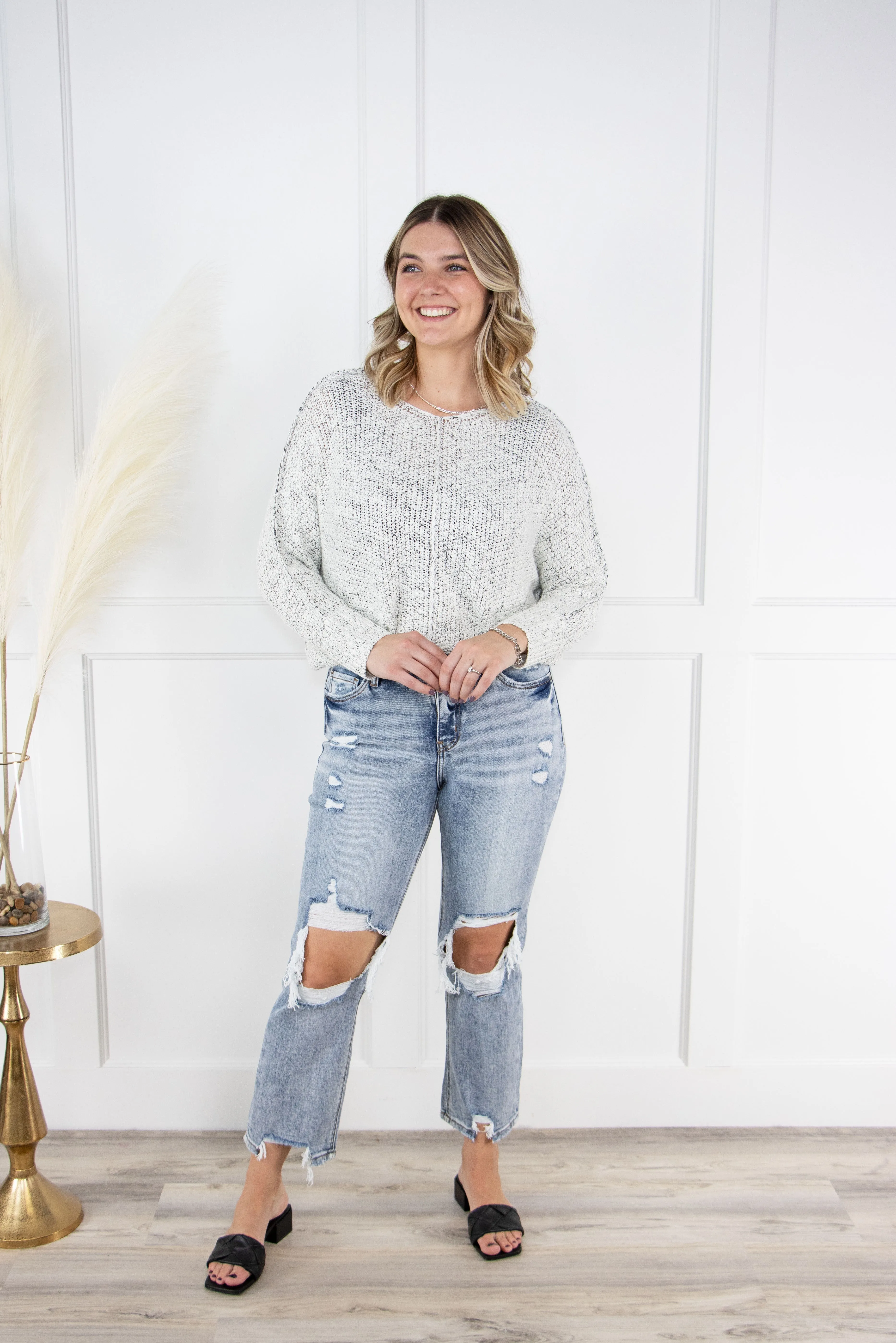 The Tegan from Lovervet:  High-Rise Cropped Straight Leg Denim