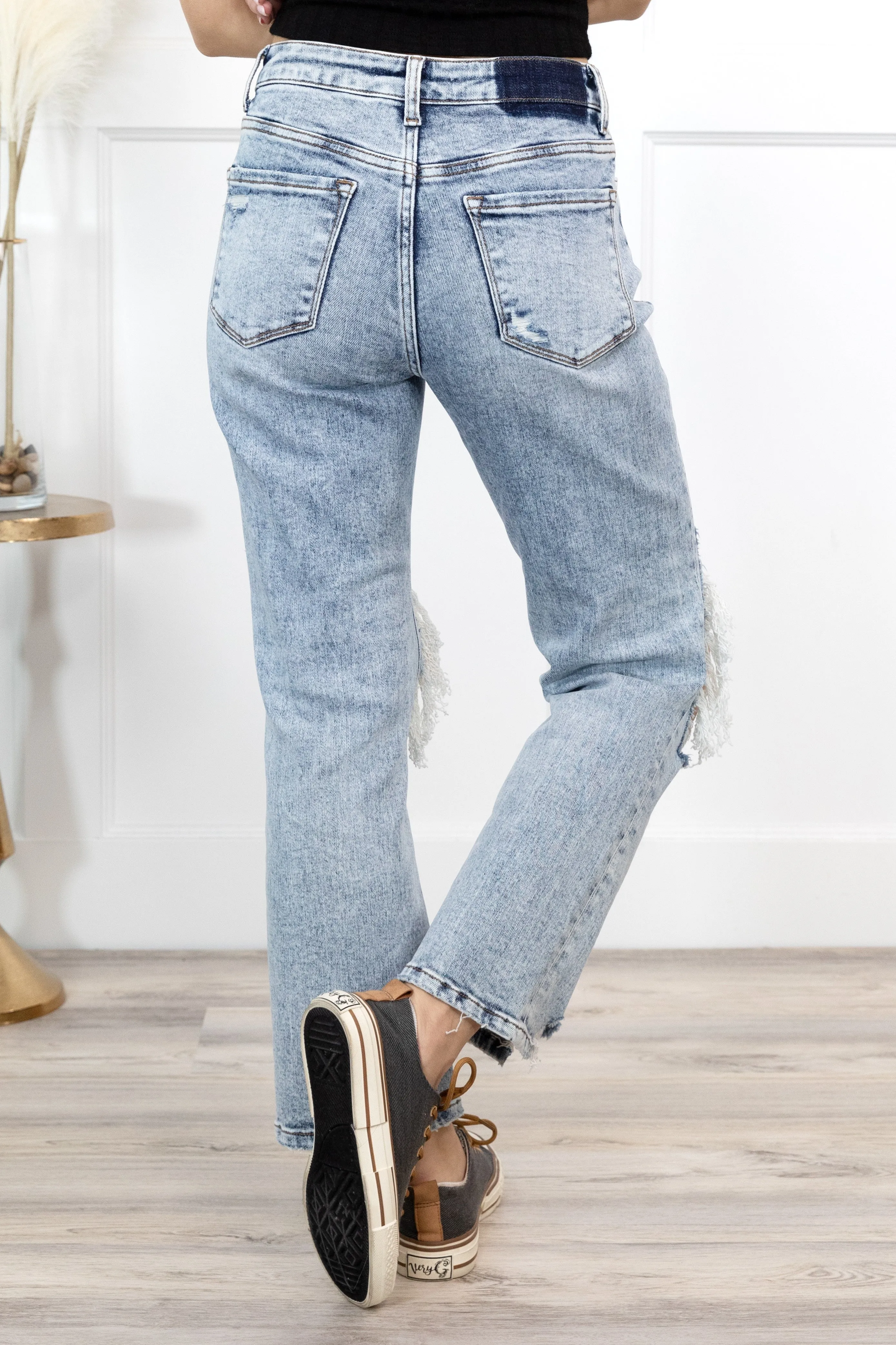 The Tegan from Lovervet:  High-Rise Cropped Straight Leg Denim
