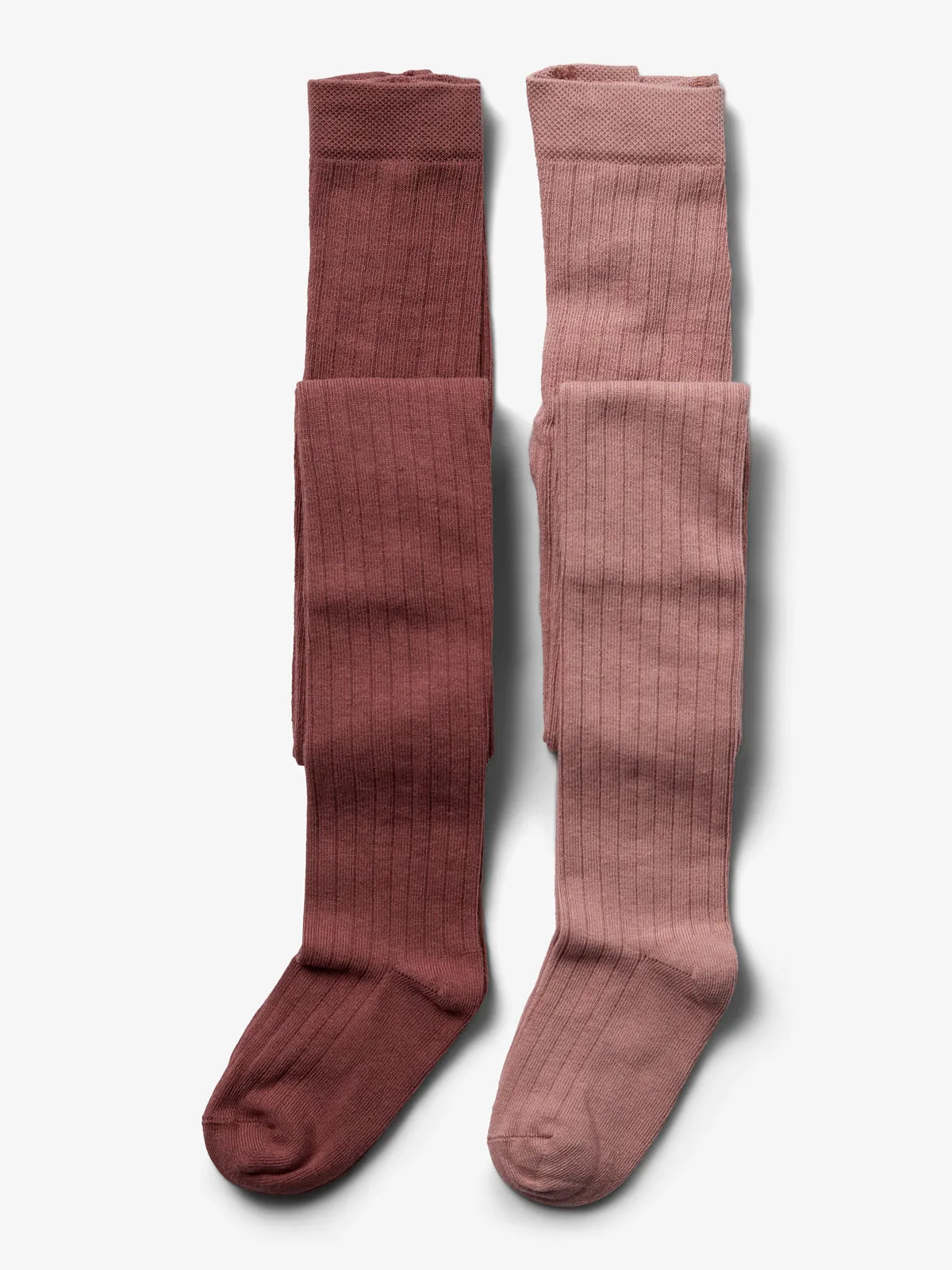 Tights 2-pack - Kids - Dusty Rose /Dark Rose
