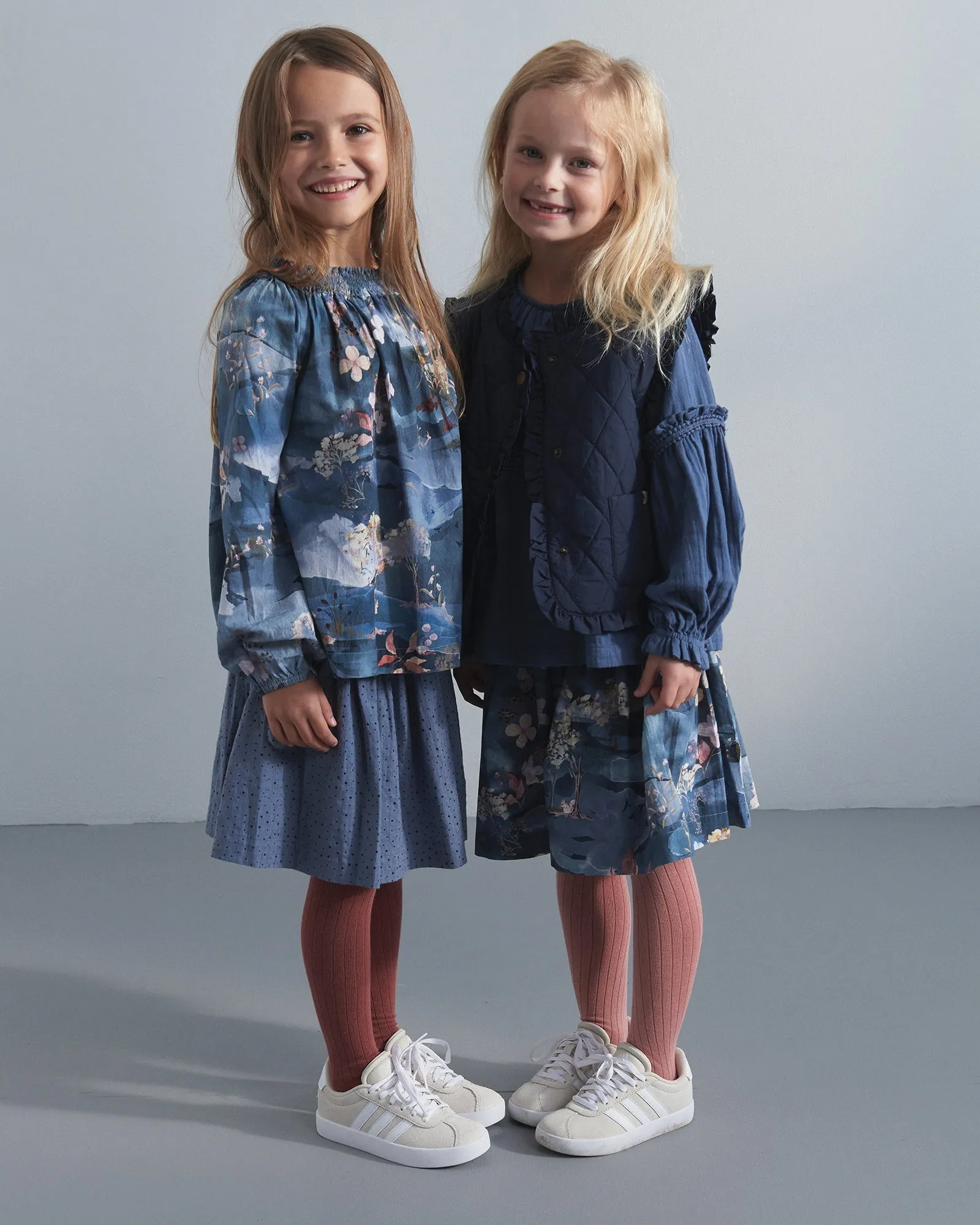 Tights 2-pack - Kids - Dusty Rose /Dark Rose