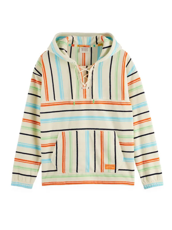 Towelling Striped Hoodie: Multi Stripe (FINAL SALE)