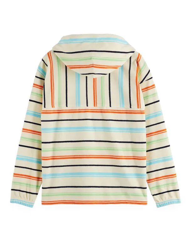 Towelling Striped Hoodie: Multi Stripe (FINAL SALE)