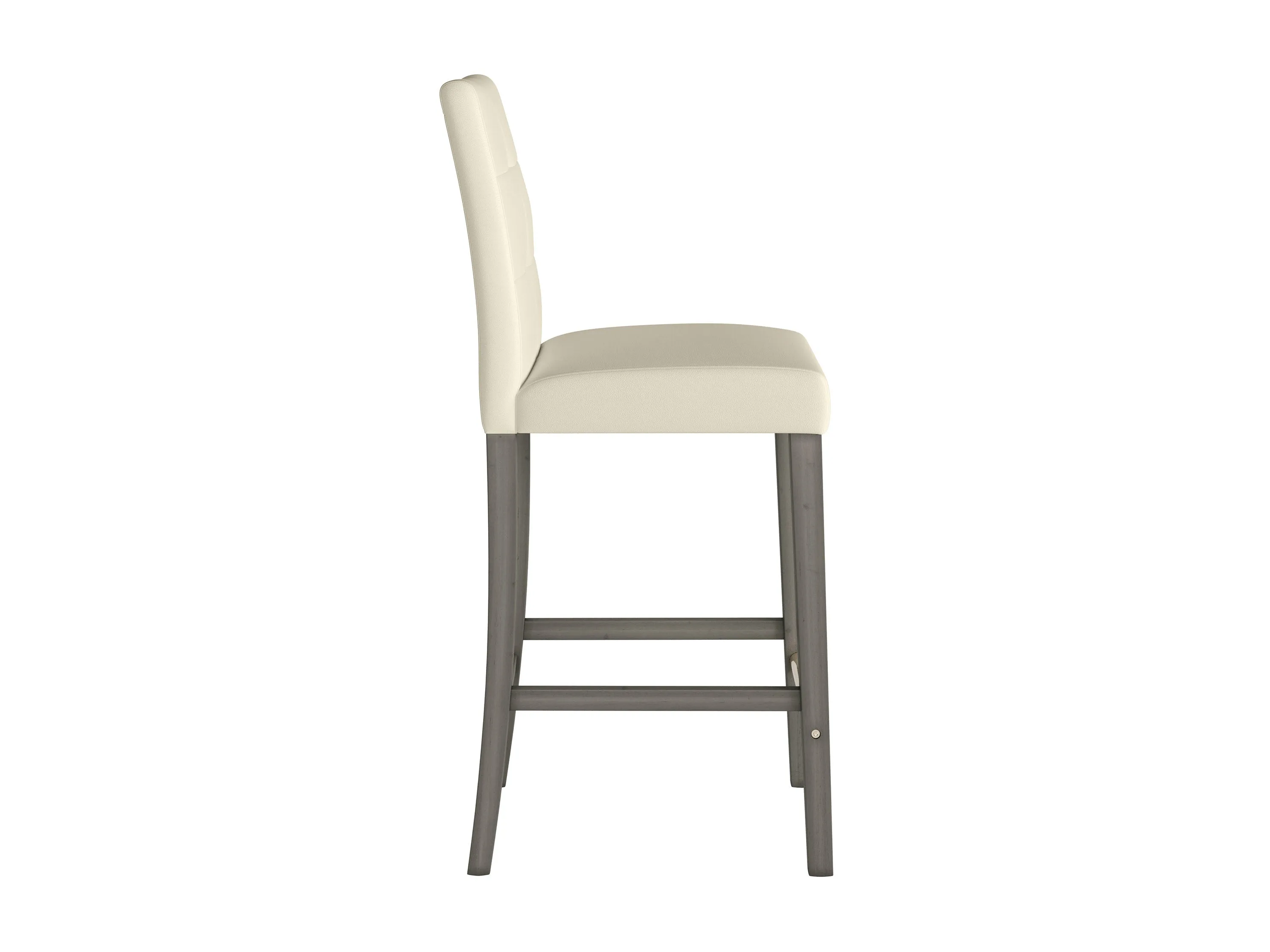 Warm White Vegan Leather Bar Height Stool