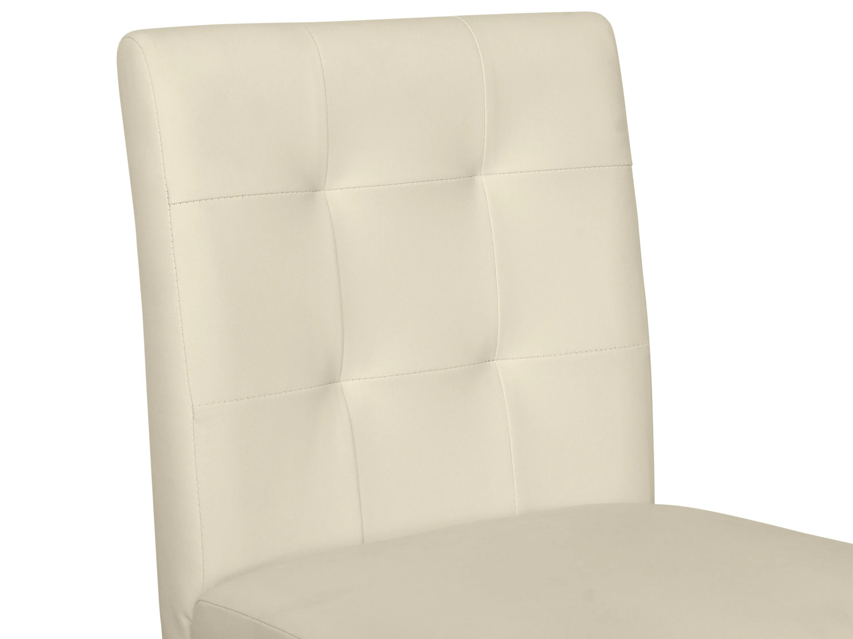 Warm White Vegan Leather Bar Height Stool